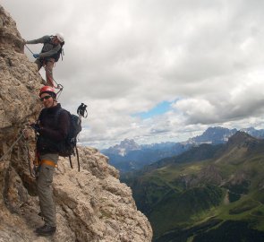 Ferrata Cesare Piazzetta v Dolomitech