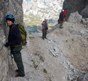 Saddle on the Innerkofler ferrata