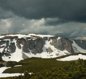 Pohled na Raxalpe z vrcholu Preinerwand