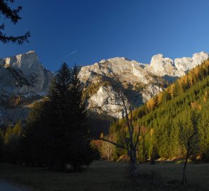 Údolí Buchberg u chaty Bodenbauer v pohoří Hochschwab