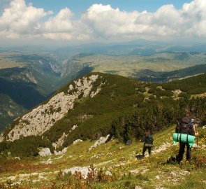 Sestup ke kaňonu Sušica v pohoří Durmitor