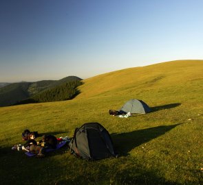 Bivakování na planinách pohoří Suhard