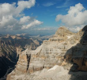 Tofana di Dento 3 238 m. and Tofana di Mezzo 3 244 m n. m.