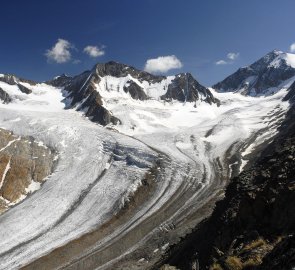 Pohled na hory Hintere Schwarze a Marzellspitze