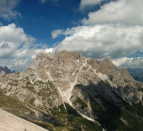 Pohled na horu Punta tre scarperi