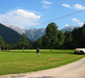 Krajina v údolí městečka Hinterstoder