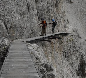 On the ferrata Ivano Dibona