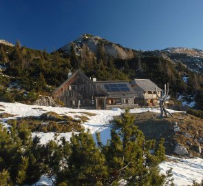 Chata Häuselalm v pohoří Hochschwab