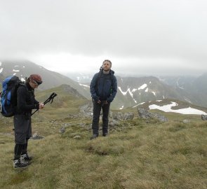 Na horském hřebeni mezi horami Jauriskampl a Klein Hansl