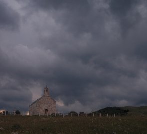 Church in Trsa before the storm