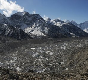 Pohled na ledovec Khumbu