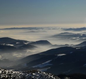 Pohled od chaty do údolí Raxalpe