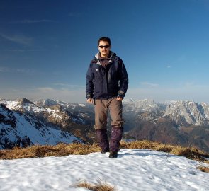 Na vrcholovém plošíně kousek od chaty Reichenstein Hütte