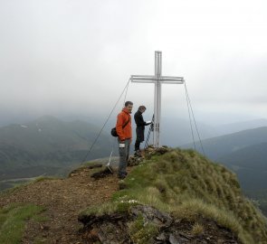 Vrchol hory Klein Hansl 2 217 m n. m.