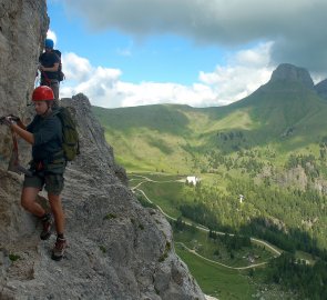 Ferrata dei Fianzieri na hoře Colac 2 715 m n. m.