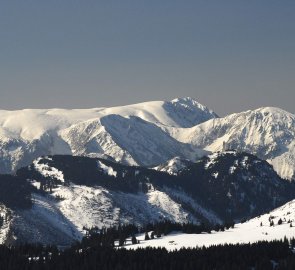 Masiv pohoří Veitsch Alpe z výstupu na Göller