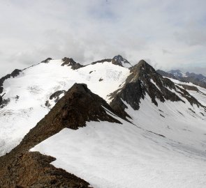 Hora Fineil Spitze během výstupu na Saykogel 3 355 m n. m.