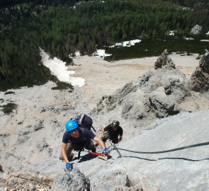 Ferrata Hans von Haid steig v rakouském pohoří Raxalpe