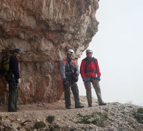 On the Innerkofler ferrata in the Dolomites