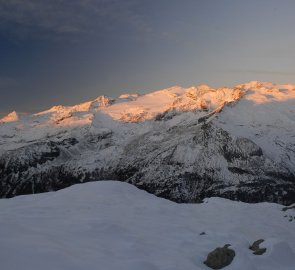 Hochalmspitze při východu slunce