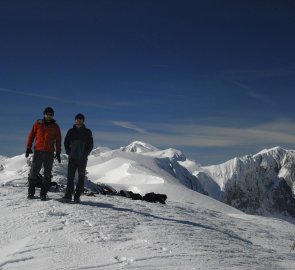 Na vrcholu hory Krautgarten Kogel 1 988 m n. m.