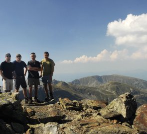 Vrchol nejvyšší hory Paringu - Parangul Mare 2 519 m n. m.