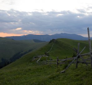 Večerní nálada na hoře Sveitaria 1 562 m n .m.