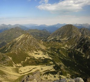 Pohled z vrcholu Gams Kogel na Nízké Taury