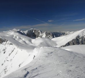 Pohled z hory Krautgarten Kogel na Hochschwab