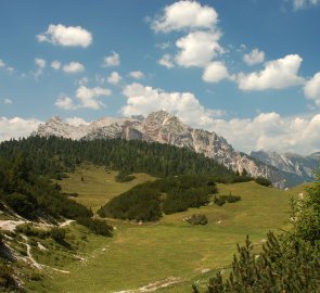 Krásná krajina v Národním parku Fanes-Sennes-Braies