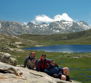 Horské jezero Nino na Korsice