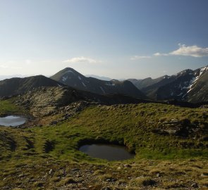 Večerní Rottenmannské Taury, v pozadí Zinken Kogel