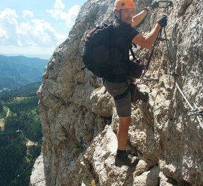 Klettersteig Hans von Haid steig v rakouském pohoří Raxalpe