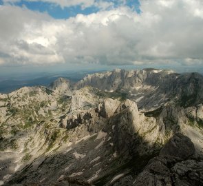 Pohled z vrcholu Bobotov kuk na Durmitor