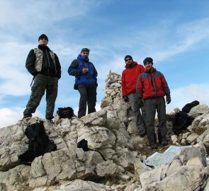 The summit of Sas di Ciampac 2 667 m above sea level in the Italian Dolomites