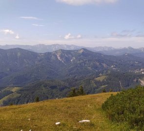 View from the top of the Gemeindealpe towards the Hochschwab