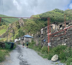 Semi-finished houses in the village Gergeti