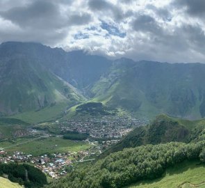 View from the church on Stepantsminda