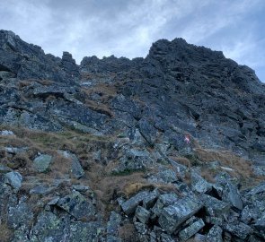 Rock passage during ascent