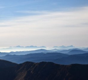 The Julian Alps on the horizon