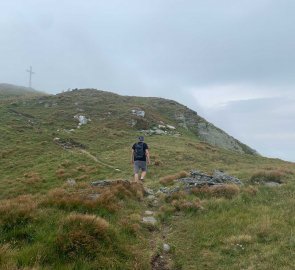 The last metres below the summit