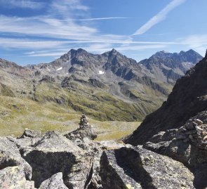 Sedlo Leibnitztörl na cestě z vrcholu