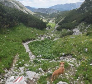 Klesání k chatě Häuslalm Hütte