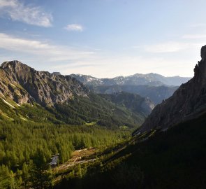 View from the saddle on the Hochschwab