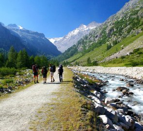 Říčka Torrente Savara kousek za kempem Pont Breuil