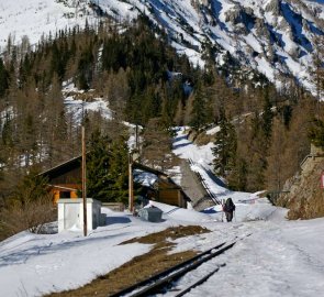 V místě, kde jsme se napojili na zubačku vedoucí na náhorní planinu Schneebergu