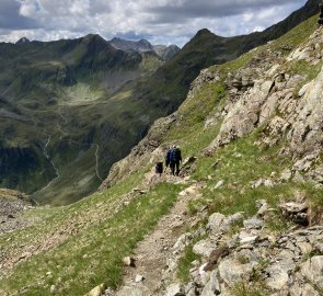 Descent from the saddle Gollingscharte