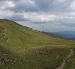 Pohled z vrcholu Gruft na vrchol Schoberriegel