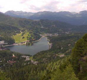 Pohled z vrcholu Schoberriegel na Turrachersee