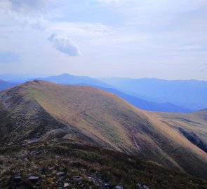 View from Nehrovec mountain in Ukraine